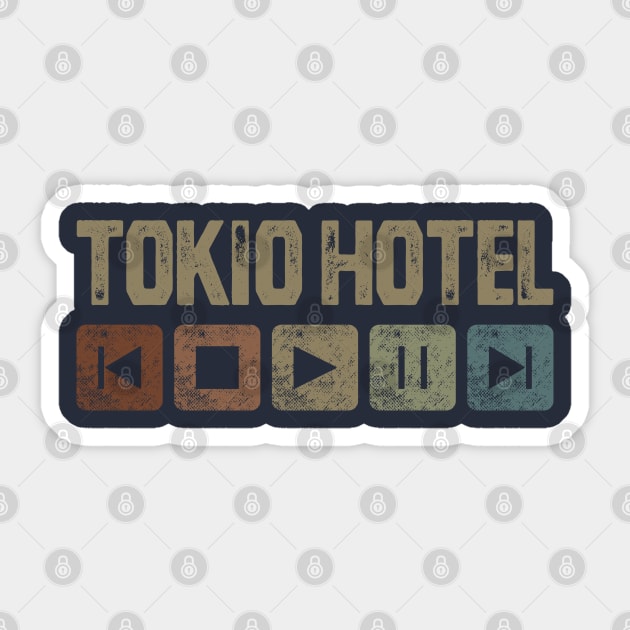 Tokio Hotel Control Button Sticker by besomethingelse